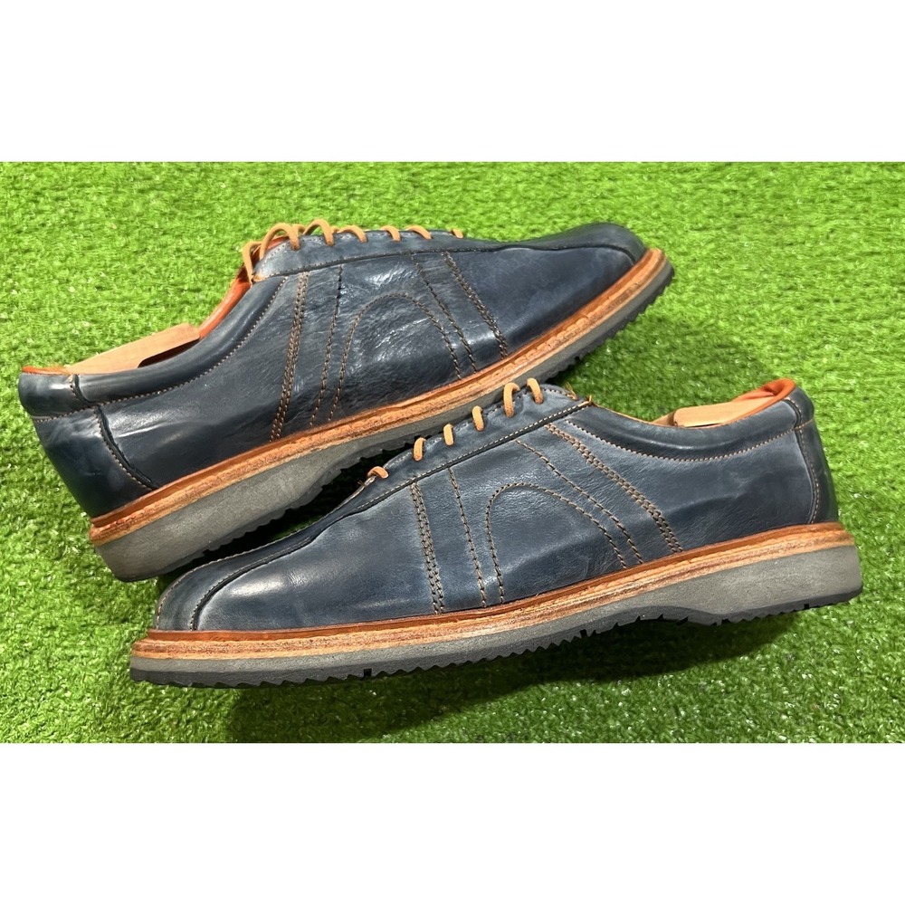Allen Edmonds Walking Shoes Size 9.5 D Blue Leather Oxfords AE Voyager Casual